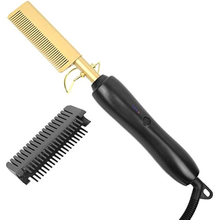 Electric Hair Straightener Brush Wet & Dry for Men - Image 1